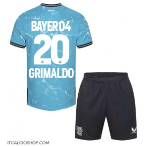 Bayer Leverkusen Alejandro Grimaldo #20 Terza Maglia Bambino 2023-24 Manica Corta (+ Pantaloni corti)